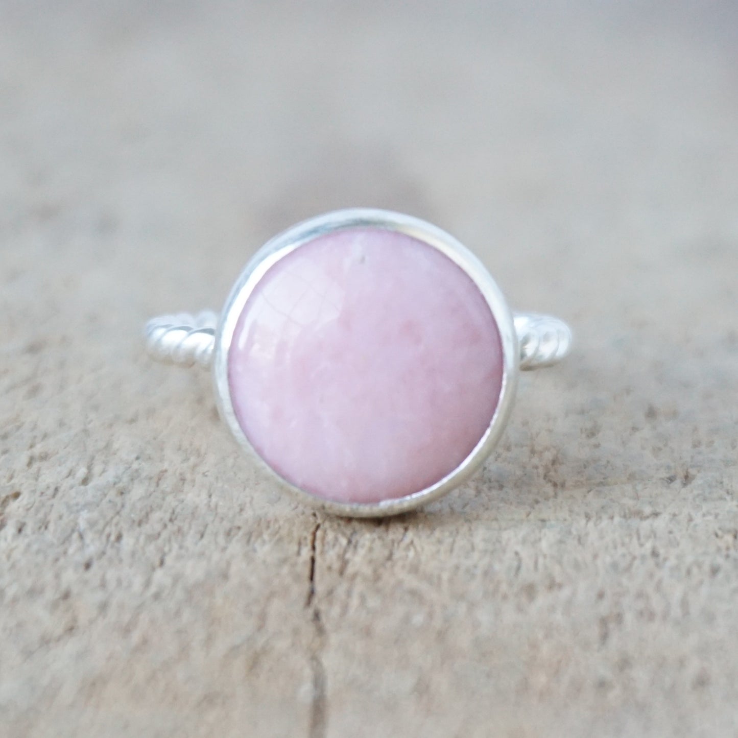 Size 6 1/2 Pink Opal Stacking Ring