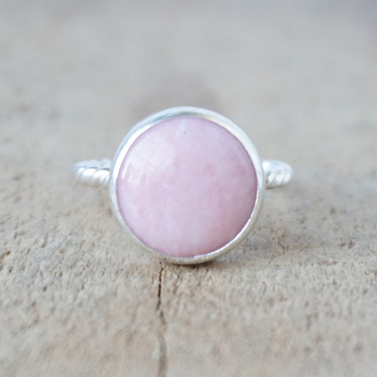 Size 6 1/2 Pink Opal Stacking Ring
