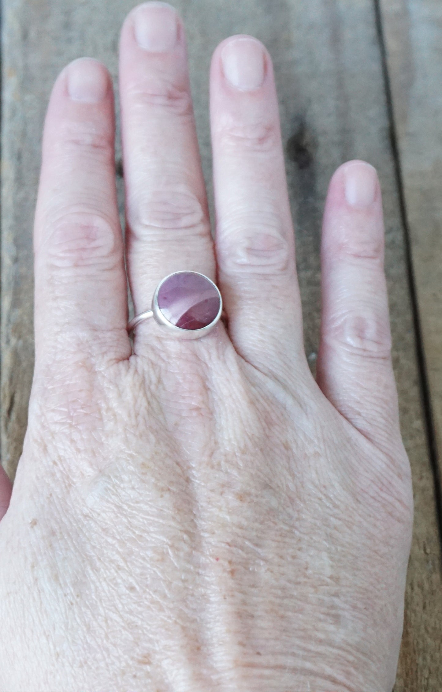 Size 9 Mookalite Jasper Stacking Ring