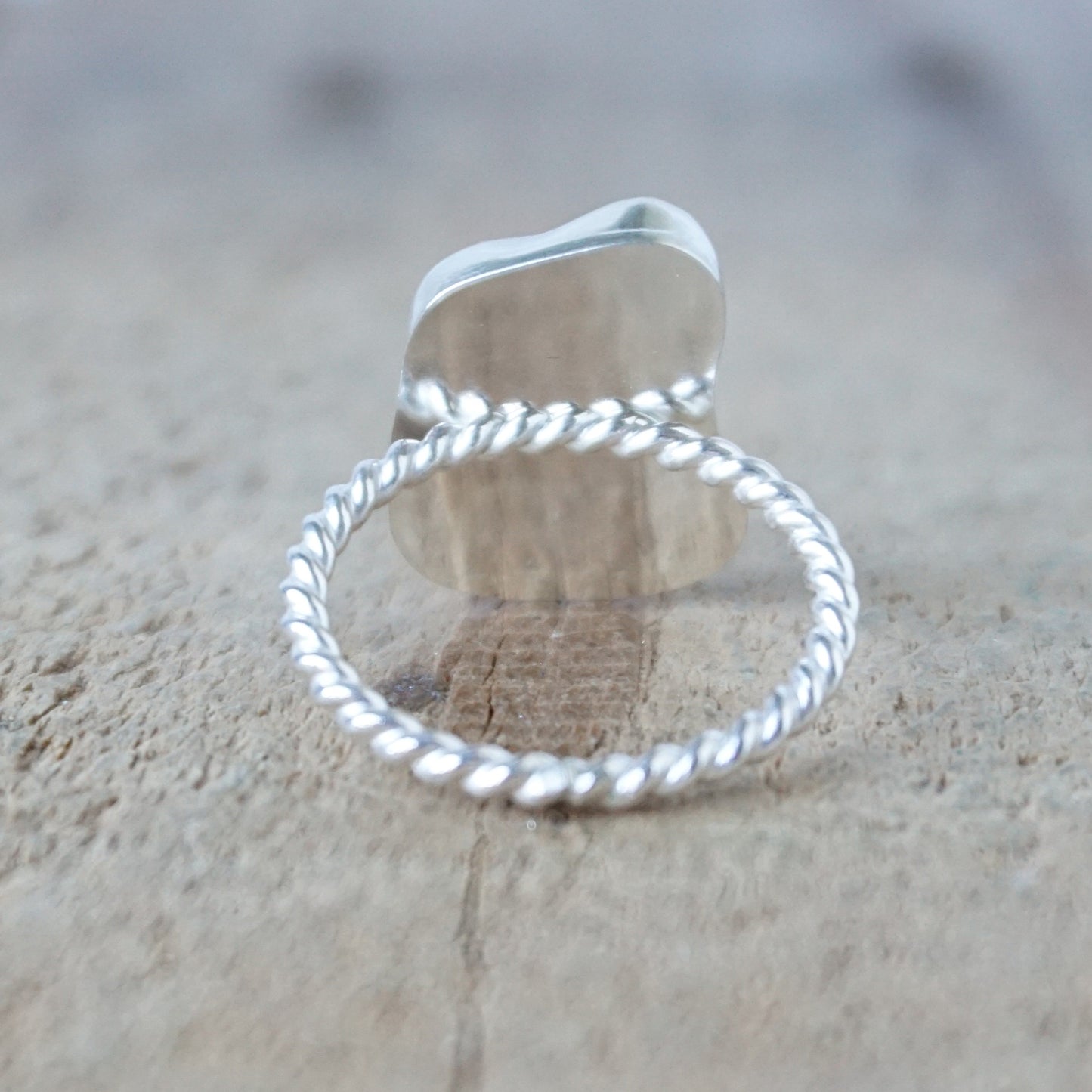 Size 8 1/2 Seafoam Green Sea Glass Stacking Ring