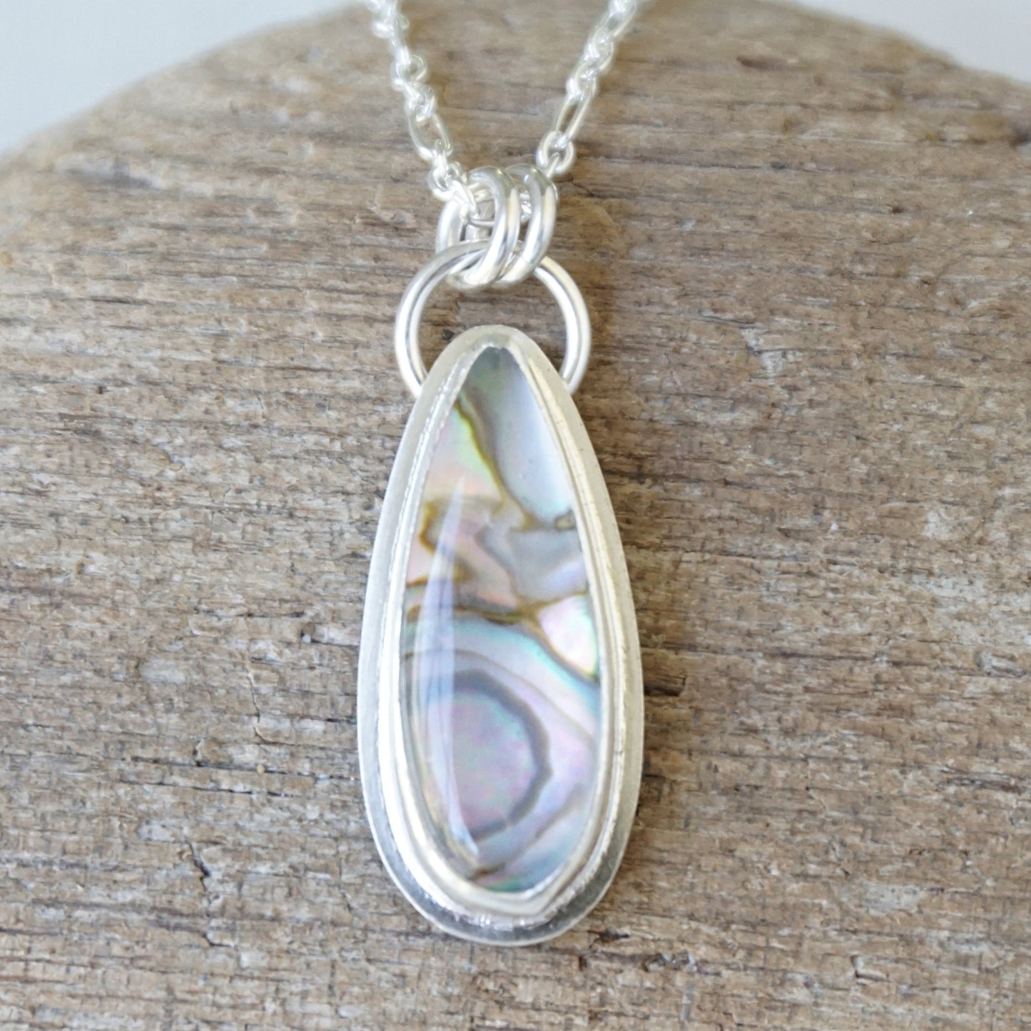 Abalone and Quartz Doublet Pendant