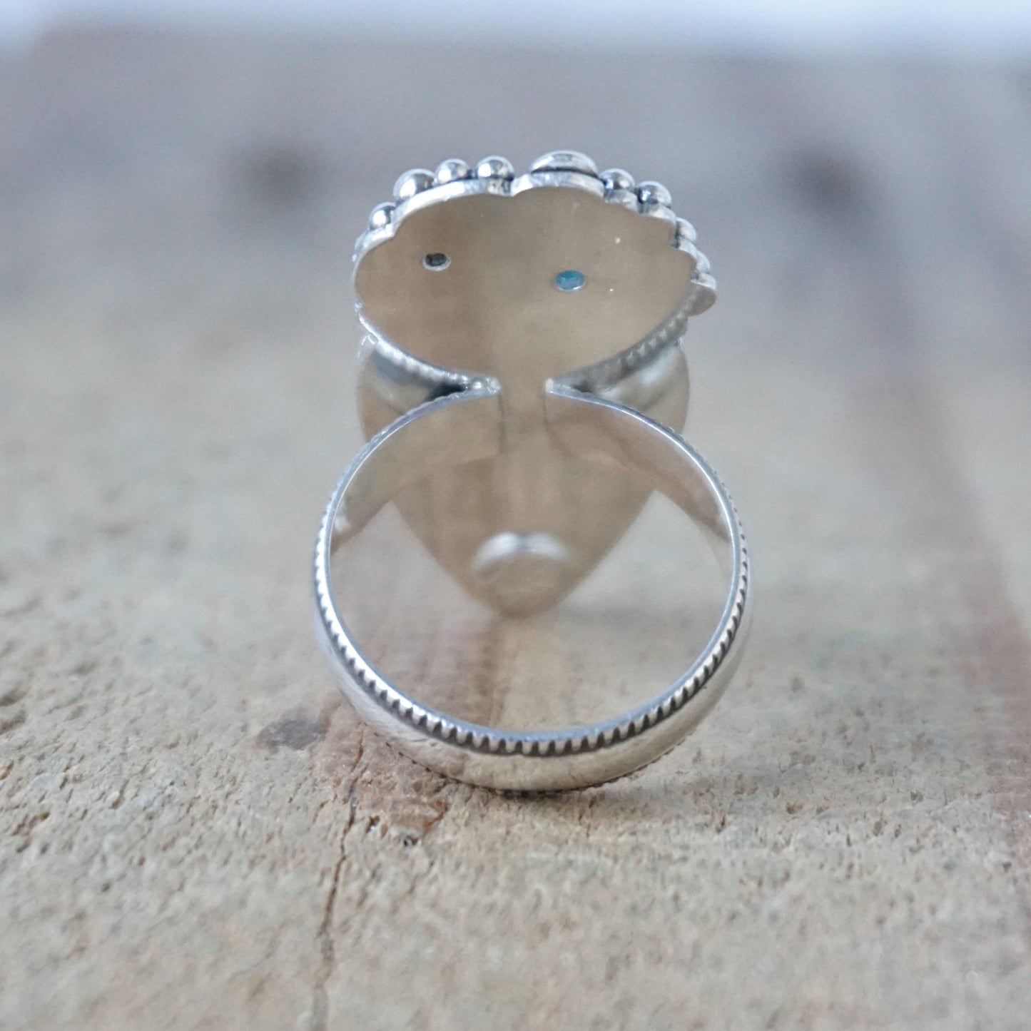 Size 8 1/4 Morning Dew Jasper Statement Ring