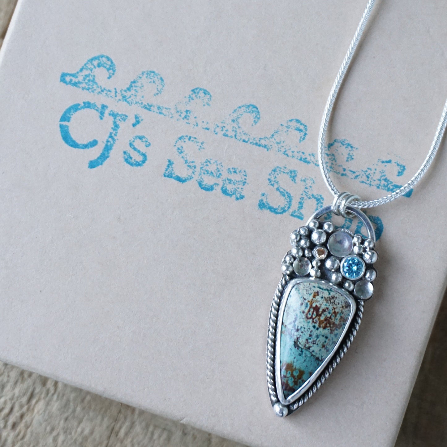 Morning Dew Jasper Statement Pendant