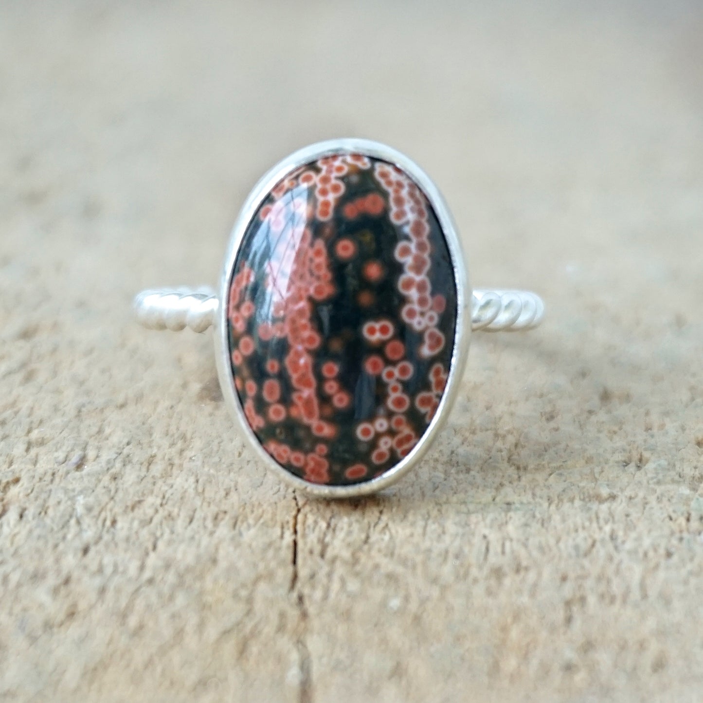 Size 7 Ocean Jasper Stacking Ring