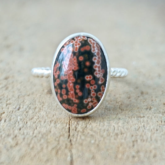 Size 7 Ocean Jasper Stacking Ring