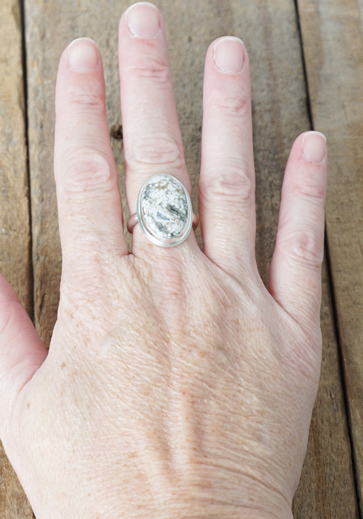 Size 8 1/4 Ocean Jasper Statement Ring