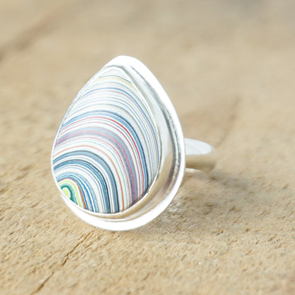 Size 7 Fordite Statement Ring