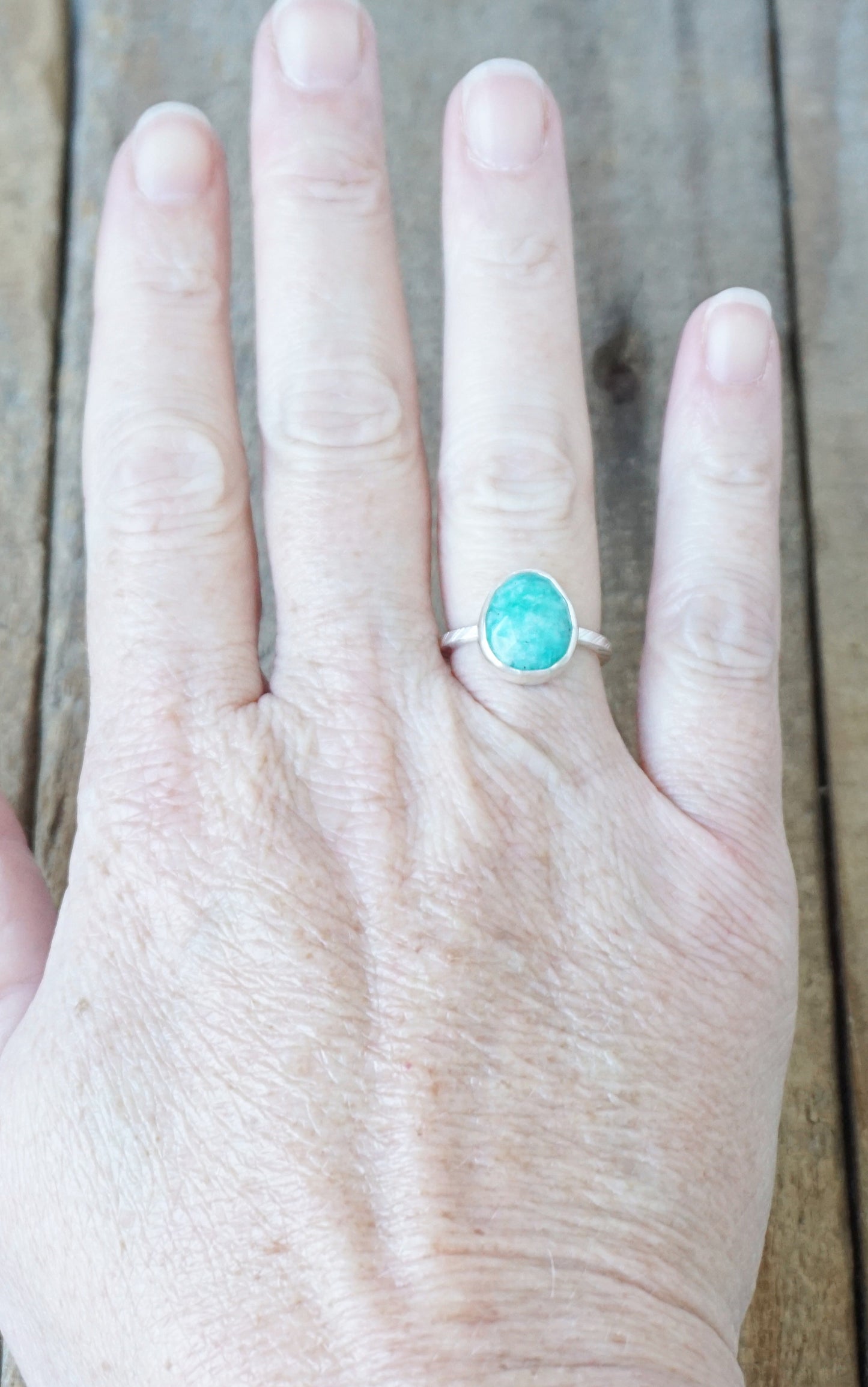 Size 6 1/4 Amazonite Stacking Ring