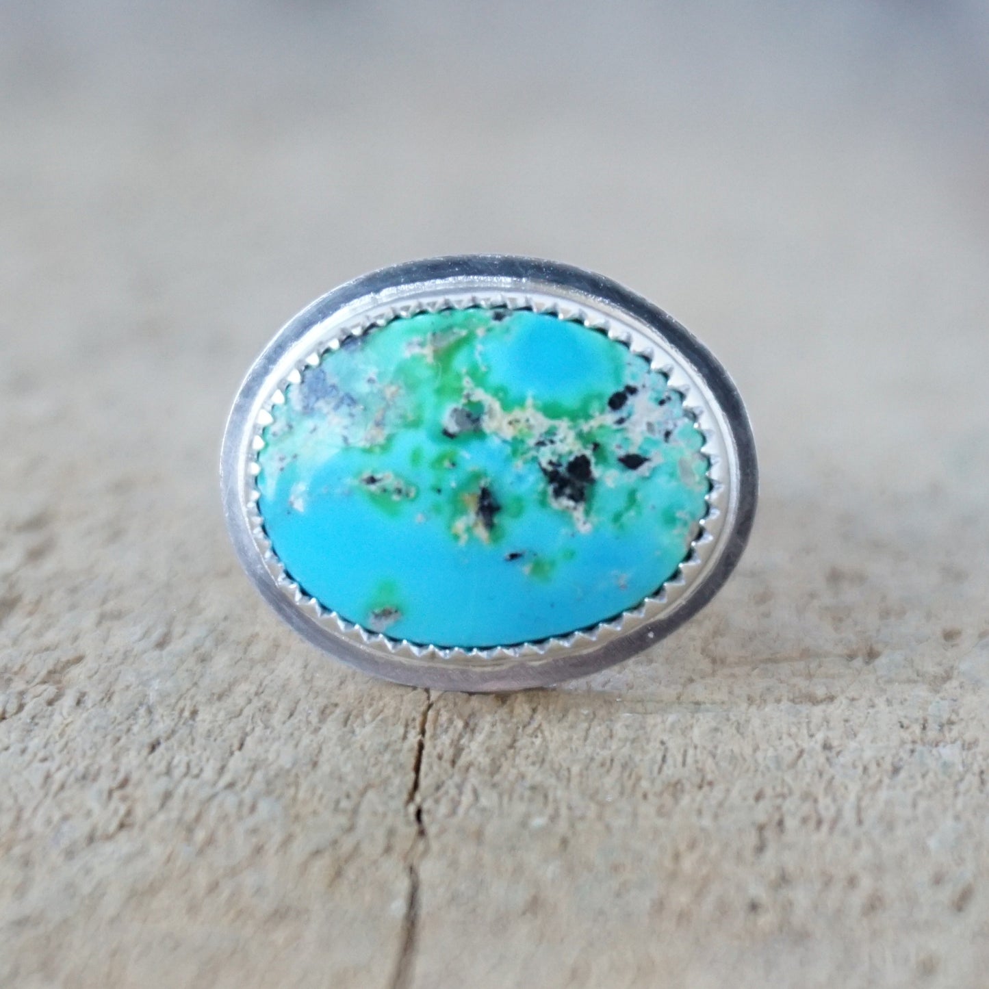 Size 8 Sonoran Gold Turquoise Statement Ring