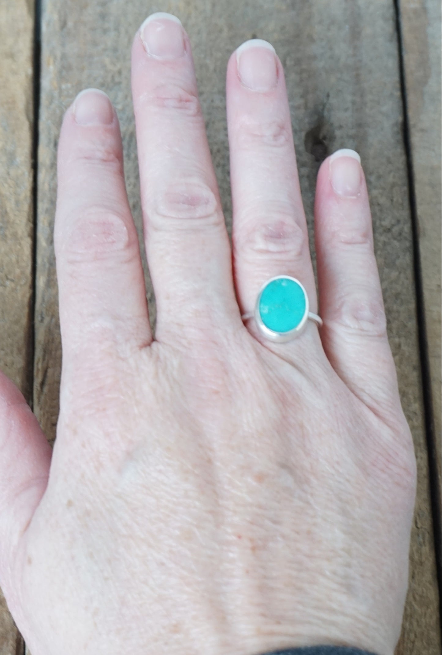 Size 6 Kingman Turquoise Stacking Ring