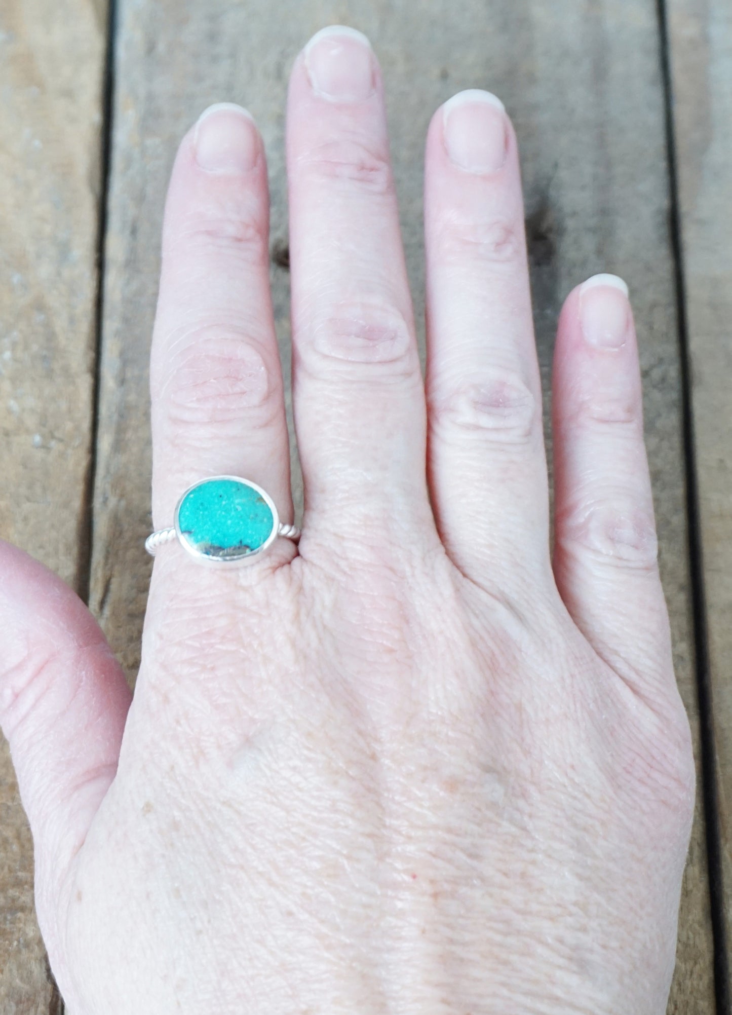 Size 9 1/2 Kingman Turquoise Stacking Ring