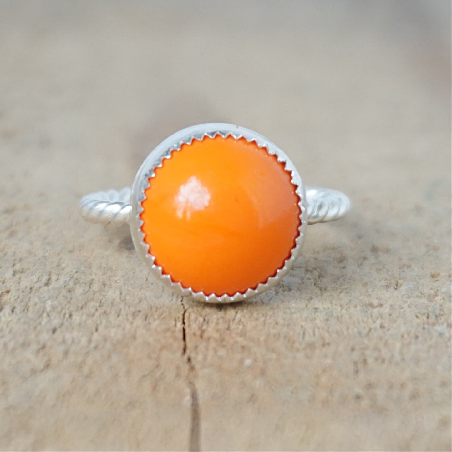 Size 8 1/4 Orange Rosarita Stacking Ring