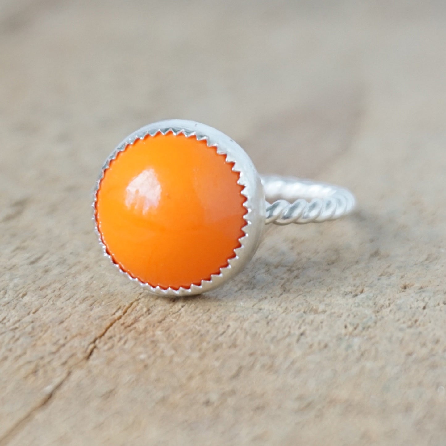 Size 8 1/4 Orange Rosarita Stacking Ring