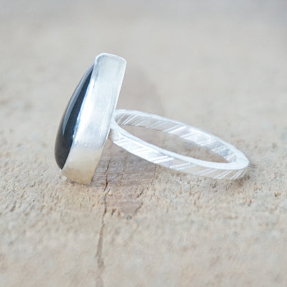 Size 5 Grey Mother of Pearl Stacking Ring