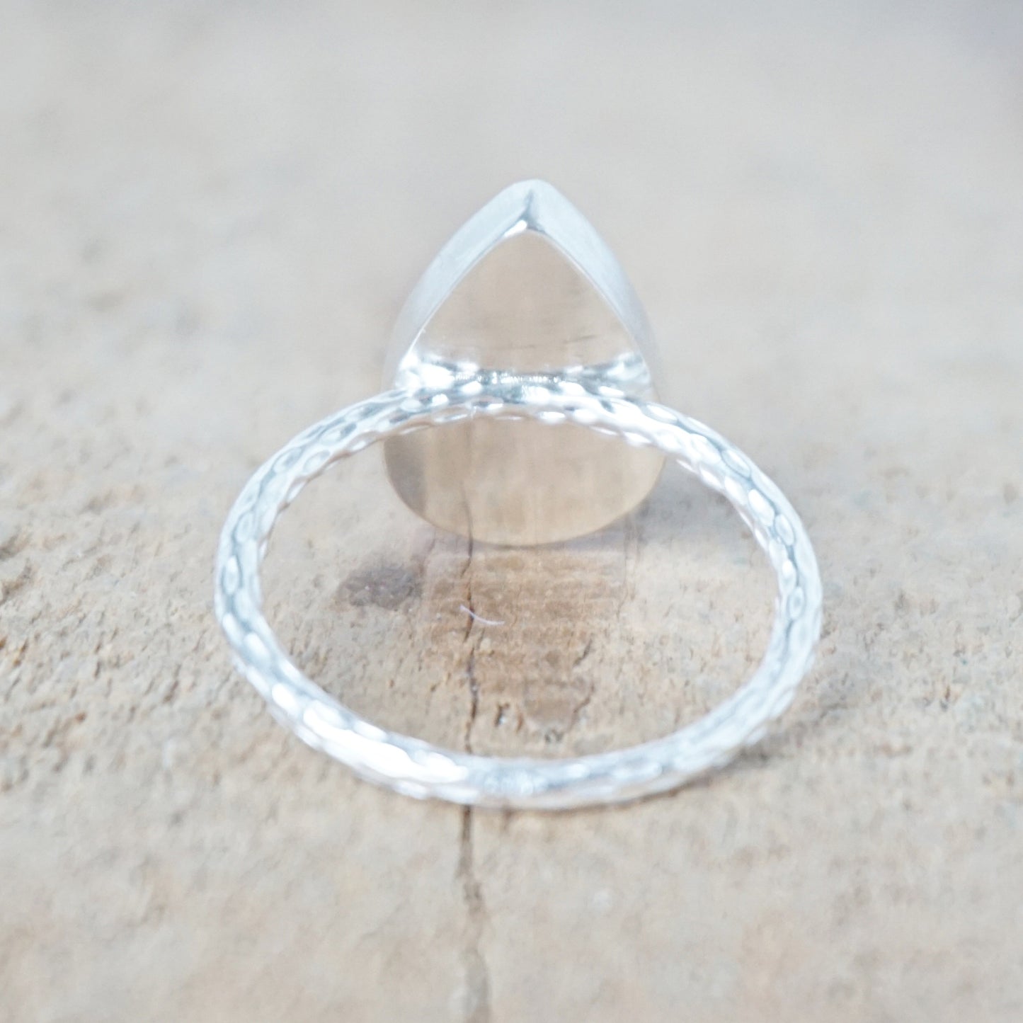 Size 8 Grey Mother of Pearl Stacking Ring