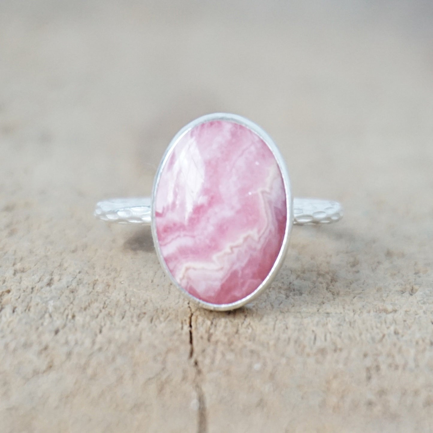 Size 5 1/2 Rhodochrosite Stacking Ring