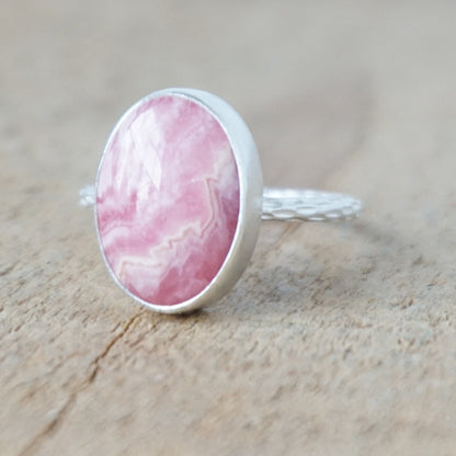 Size 5 1/2 Rhodochrosite Stacking Ring