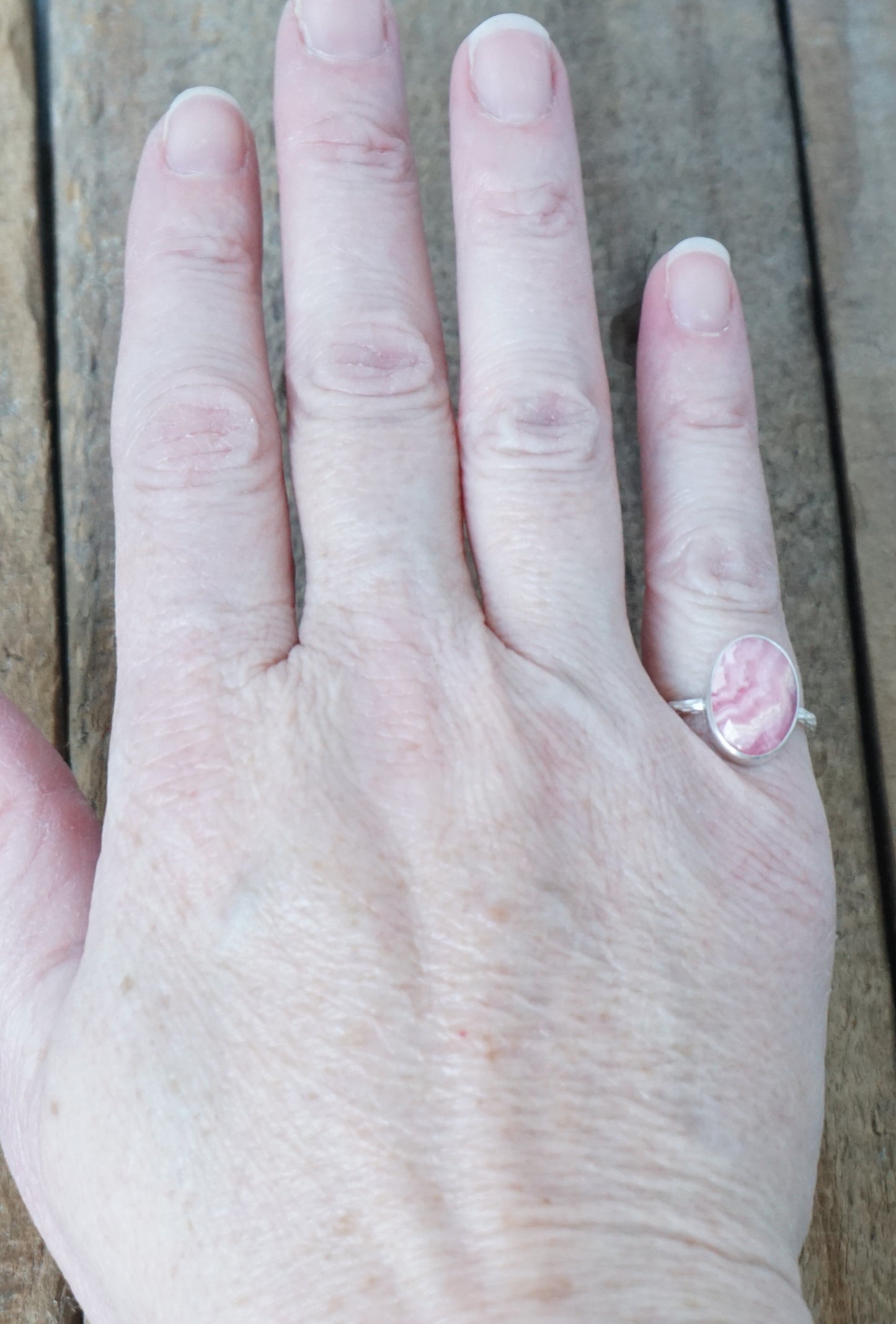 Size 5 1/2 Rhodochrosite Stacking Ring