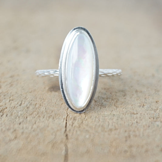 Size 7 Mother of Pearl Stacking Ring