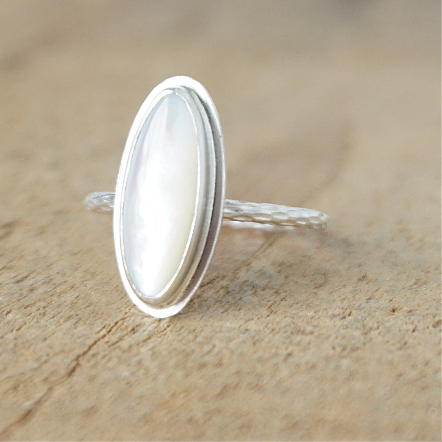 Size 7 Mother of Pearl Stacking Ring