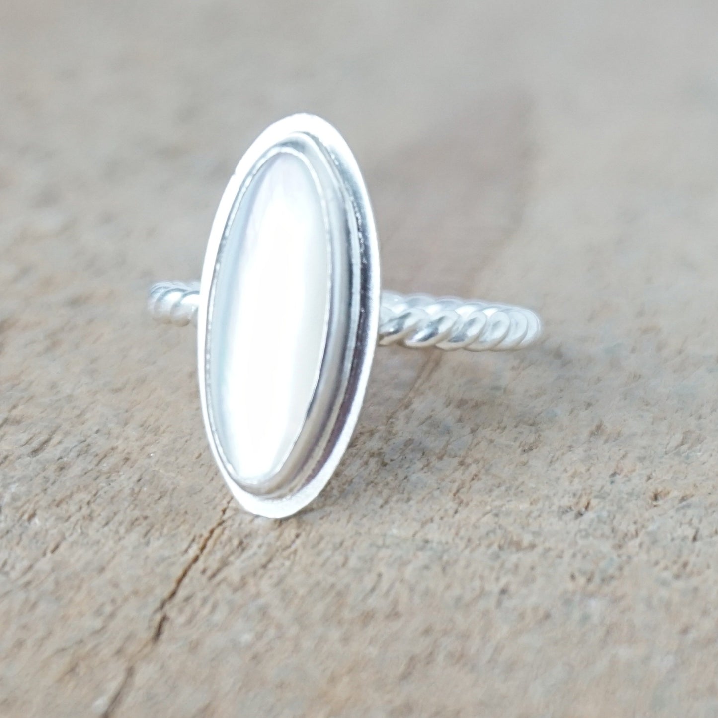 Size 5 3/4 Mother of Pearl Stacking Ring