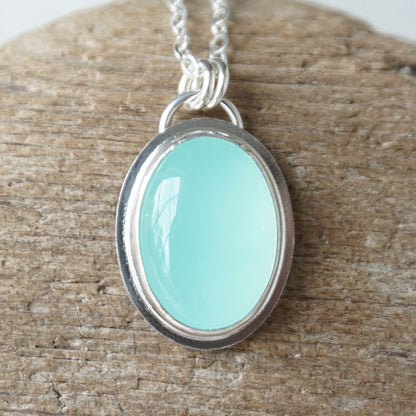 Aqua Chalcedony Pendant