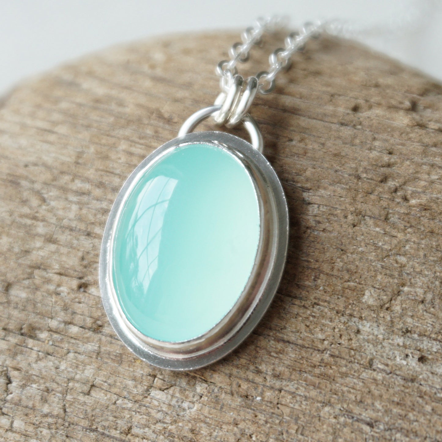 Aqua Chalcedony Pendant