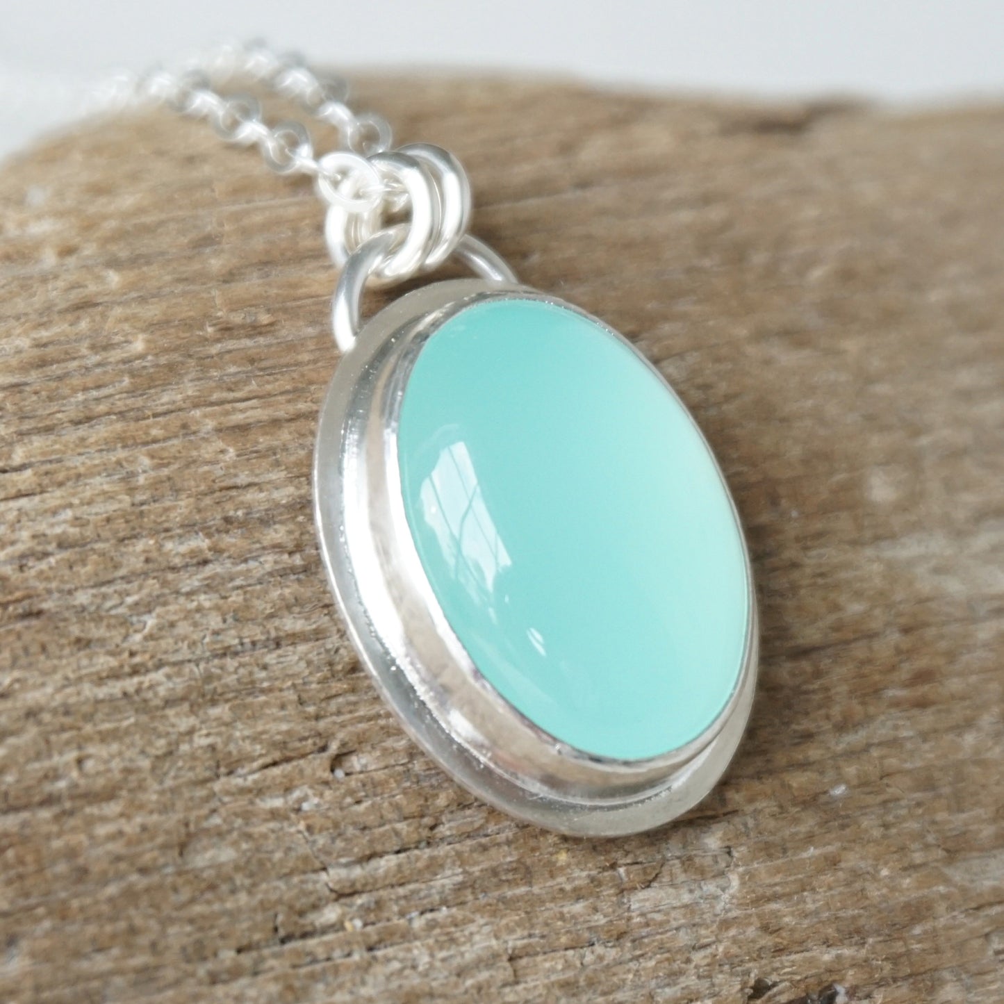 Aqua Chalcedony Pendant