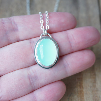 Aqua Chalcedony Pendant