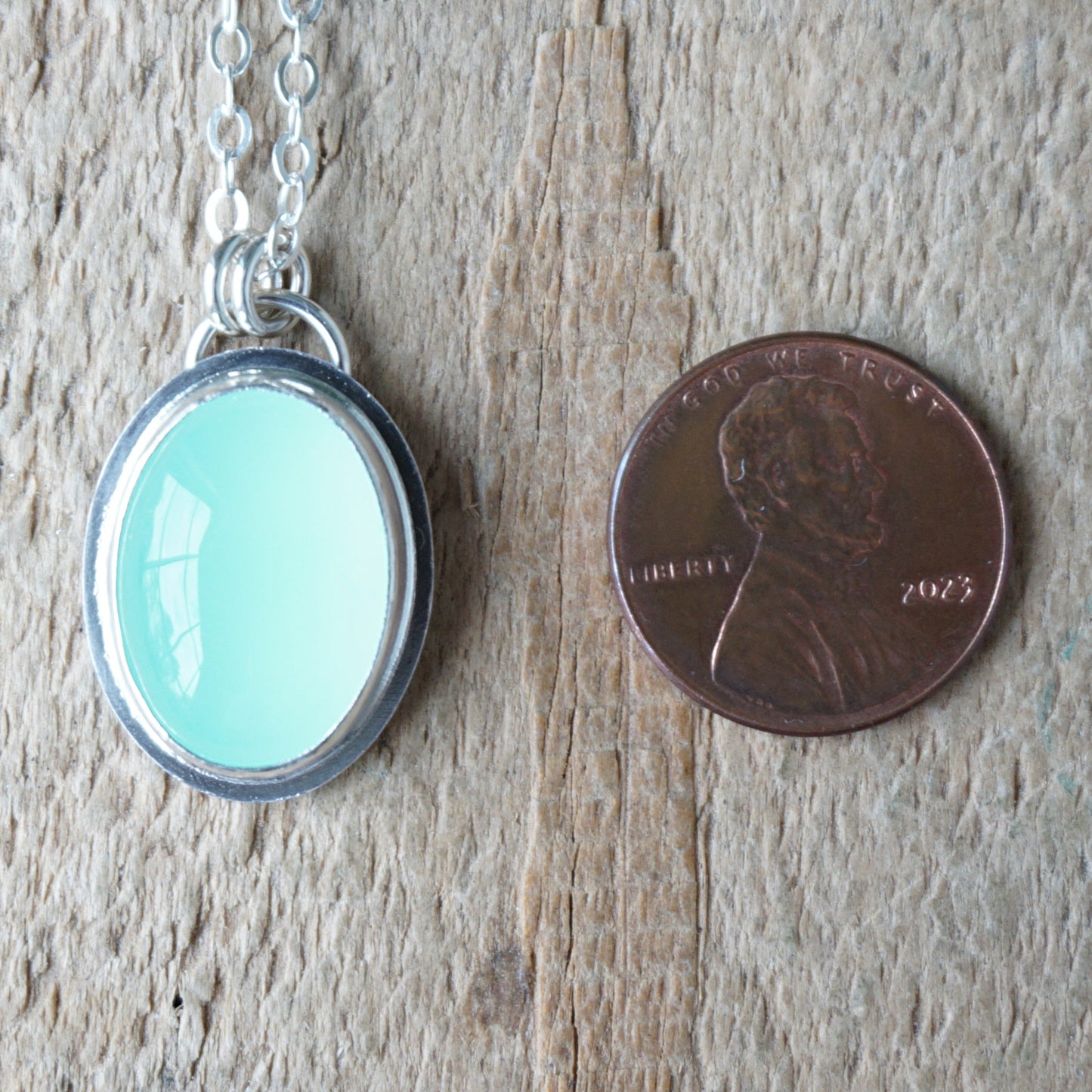 Aqua Chalcedony Pendant