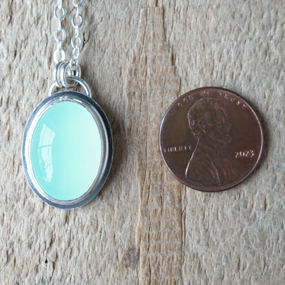 Aqua Chalcedony Pendant