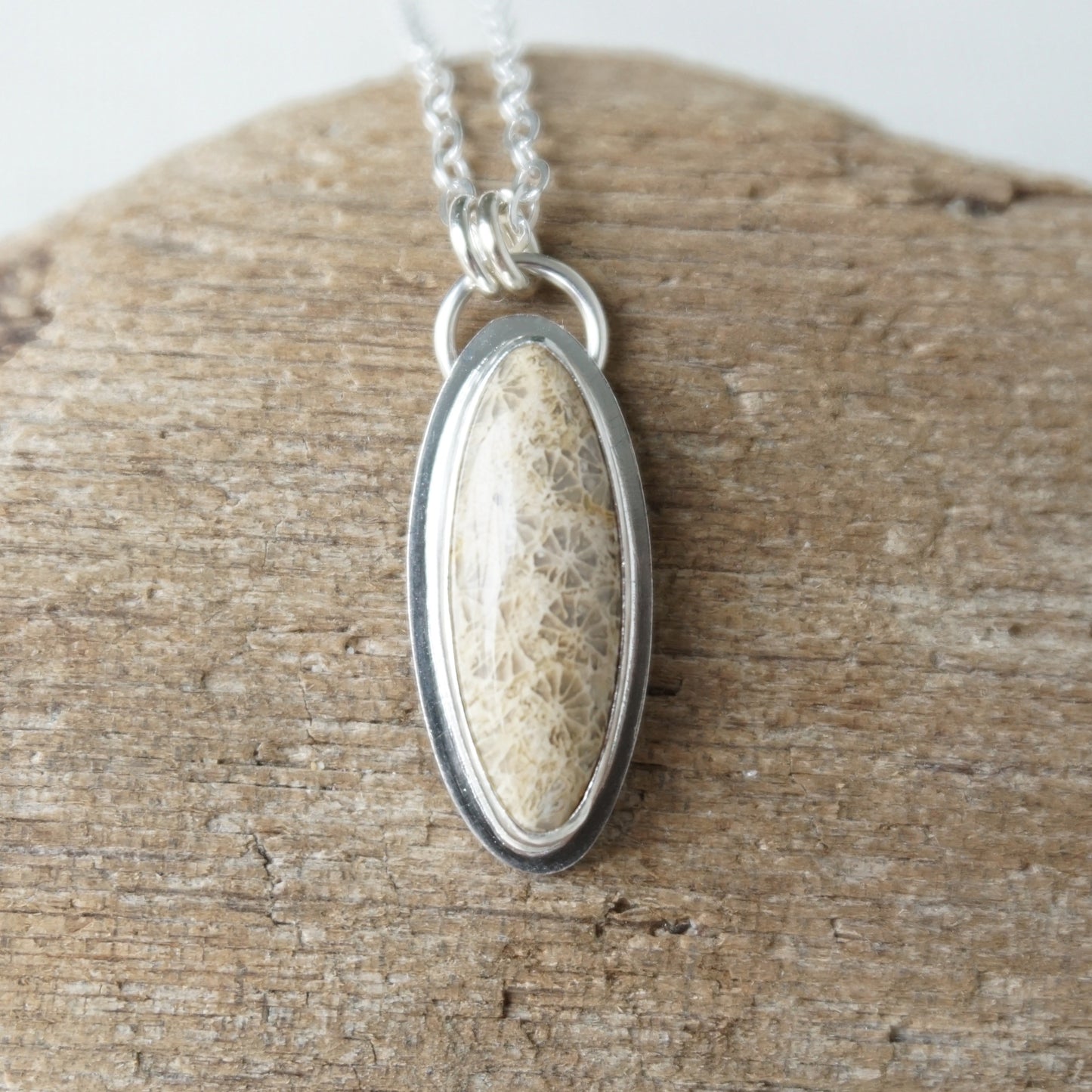 RESERVED Fossilized Coral Pendant