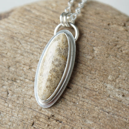 RESERVED Fossilized Coral Pendant