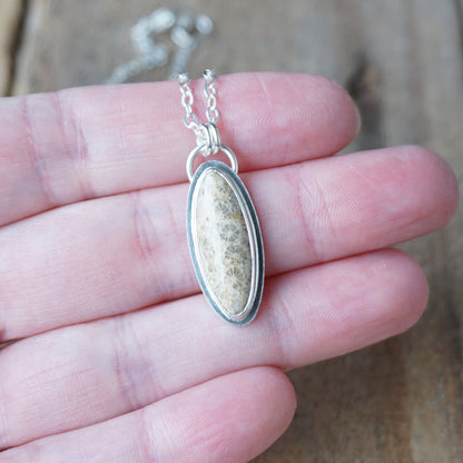 RESERVED Fossilized Coral Pendant