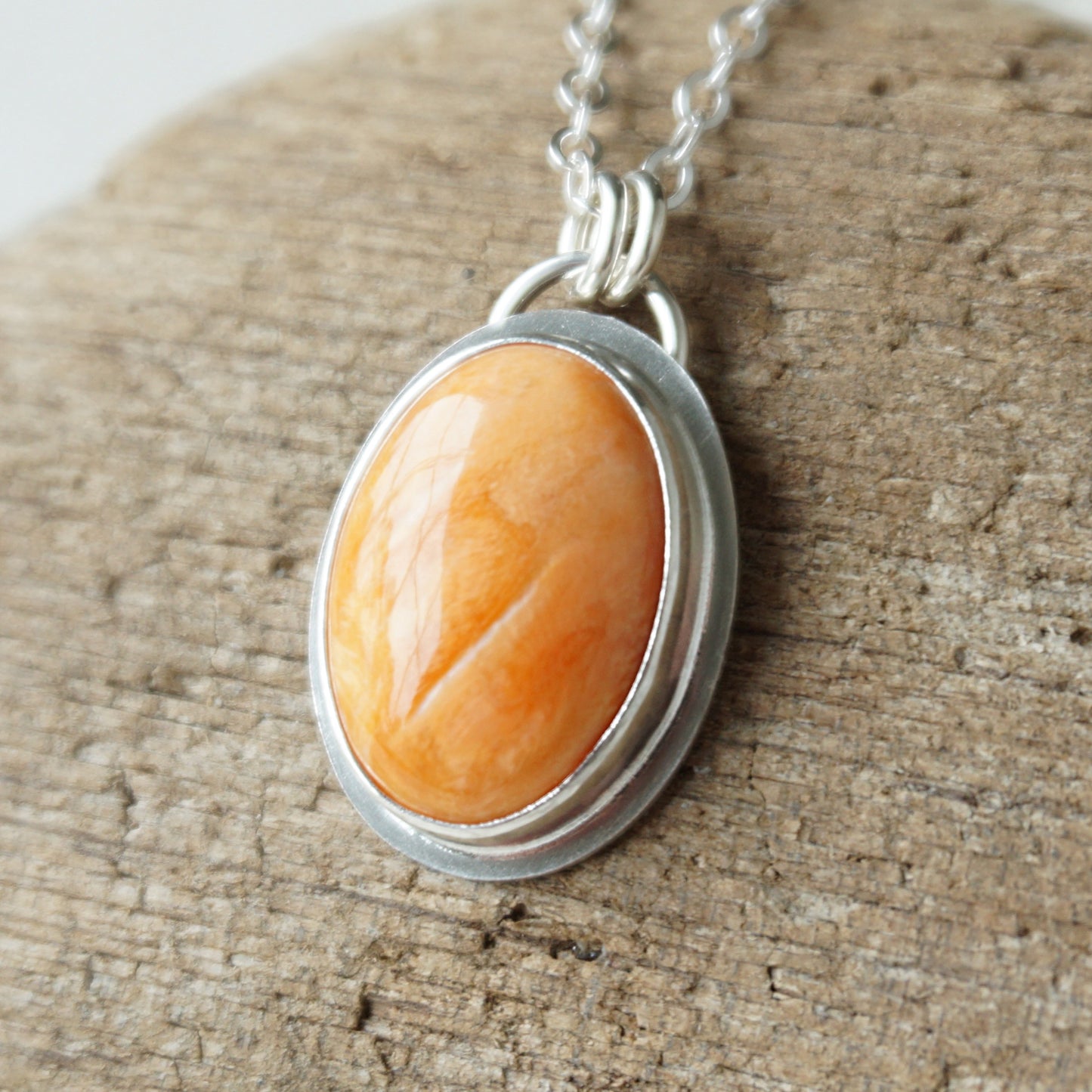 Orange Spiny Oyster Pendant