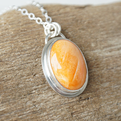 Orange Spiny Oyster Pendant