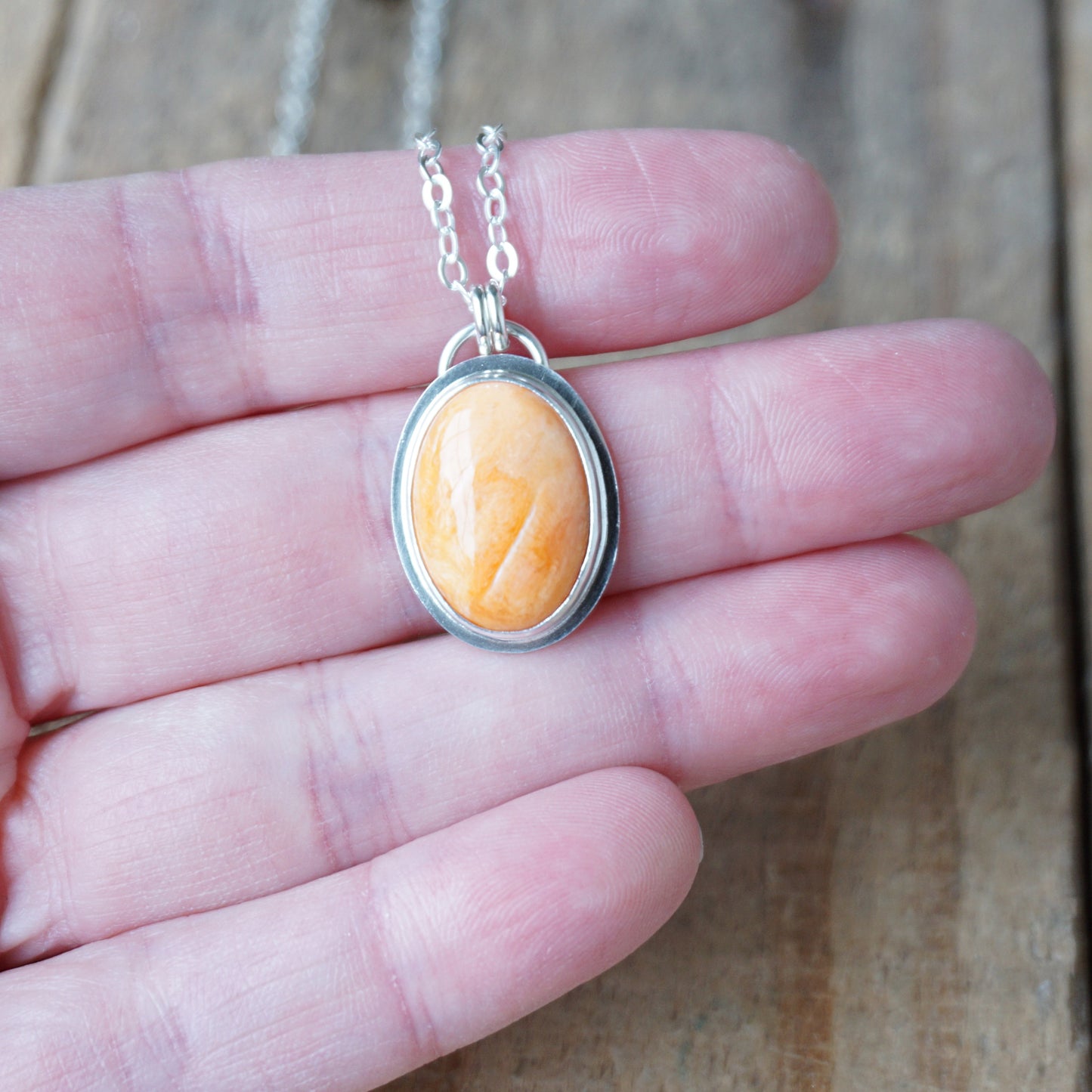 Orange Spiny Oyster Pendant