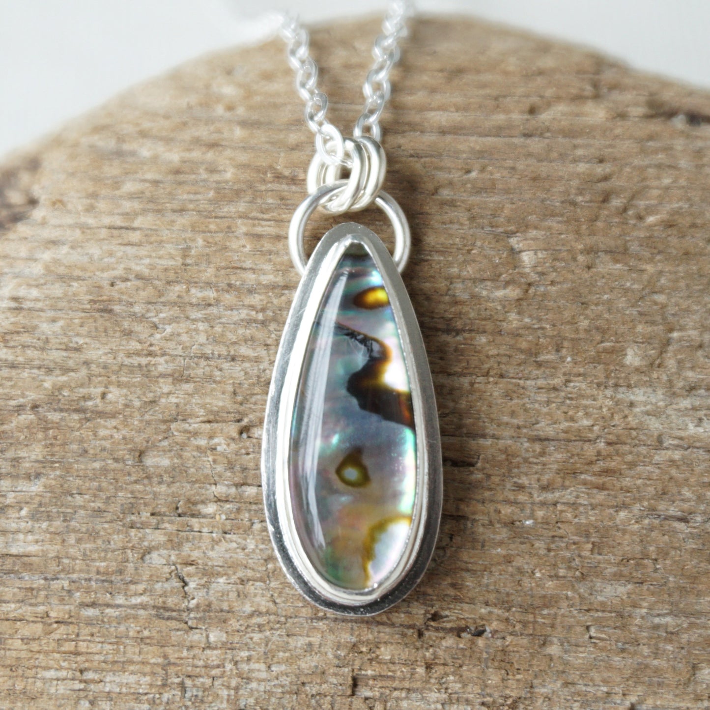 Abalone and Quartz Doublet Pendant