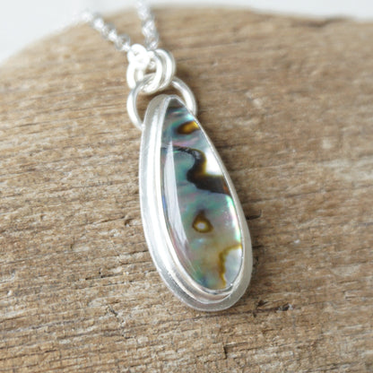 Abalone and Quartz Doublet Pendant