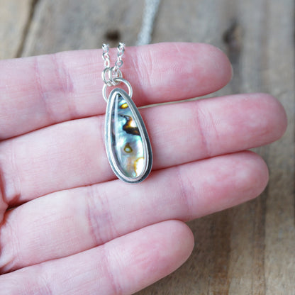 Abalone and Quartz Doublet Pendant