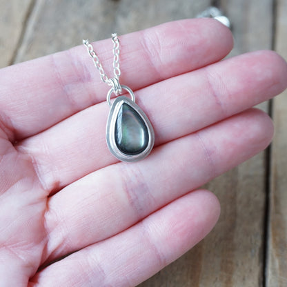 Grey Mother of Pearl Pendant