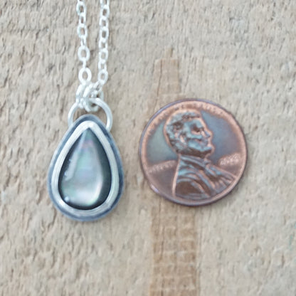 Grey Mother of Pearl Pendant