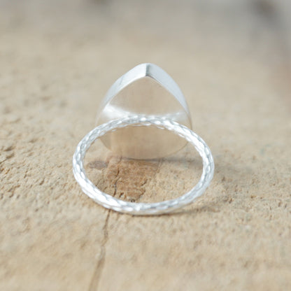 Size 7 Fossilized Coral Stacking Ring