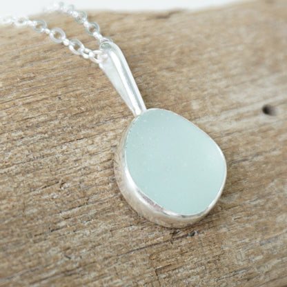 Seafoam Green Sea Glass Pendant