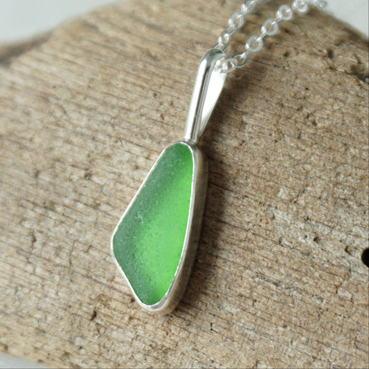 Kelly Green Sea Glass Pendant