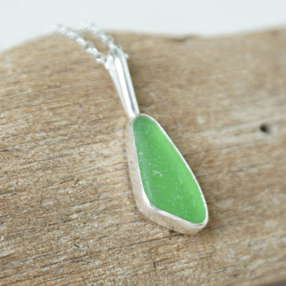 Kelly Green Sea Glass Pendant