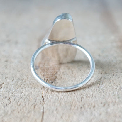 Size 8 1/2 Cobalt Blue Sea Glass Stacking Ring