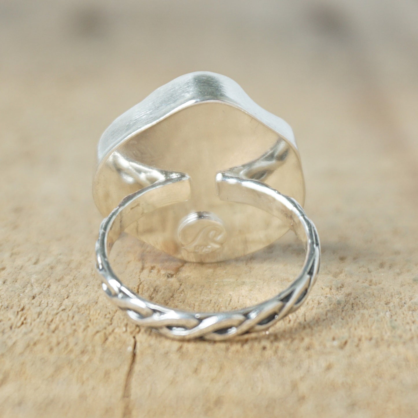 Size 8 Cobalt Blue Sea Glass Statement Ring