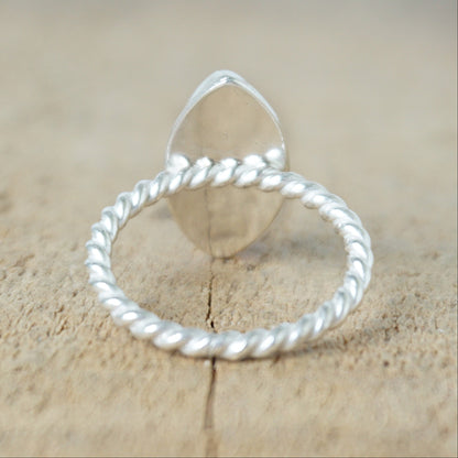 Size 5 3/4 Blue Lace Agate Stacking Ring