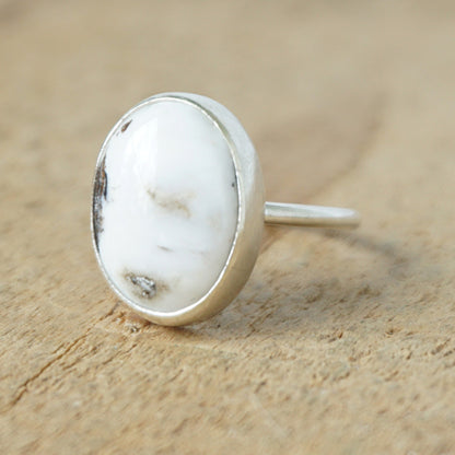 Size 6 1/2 White Buffalo Stacking Ring